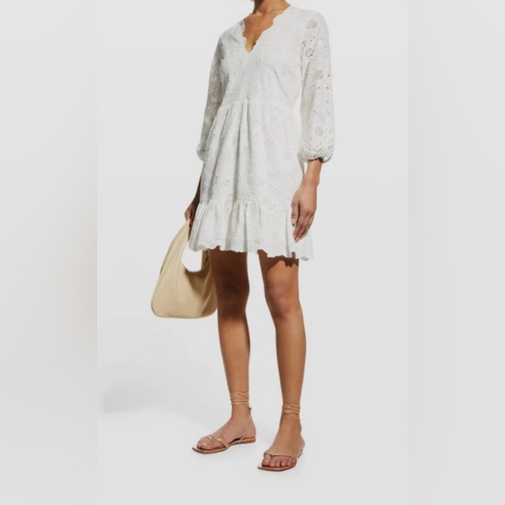 Milly Brielle Eyelet Dress in Ecru Size 6